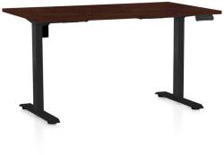 Rauman Masă înălțime reglabilă OfficeTech B, 140 x 80 cm, picioare negre, wenge
