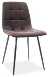 SIGNAL MEBLE Scaun de bucaterie Mila Velvet, maro/negru (MILAVCBR)