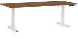 Rauman Masă înălțime reglabilă OfficeTech D, 180 x 80 cm, picioare albe, stejar silverjack