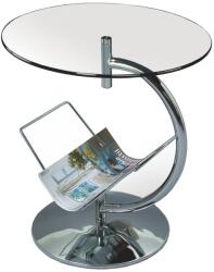 Halmar Masa de cafea Alma, transparenta/argintie (V-CH-ALMA-LAW-BEZBAR) Masa de cafea