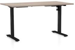 Rauman Masa inaltime reglabila OfficeTech A, 120 x 80 cm, bază neagră, stejar