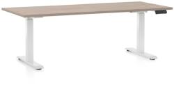 Rauman Masa inaltime reglabila OfficeTech C, 180 x 80 cm, bază albă, stejar