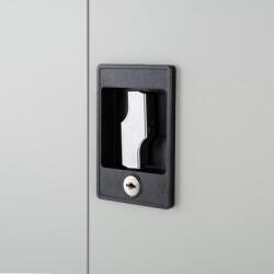 Rauman Broasca pentru dulap de dosar, negru/argintiu (LOCK FOR C01)