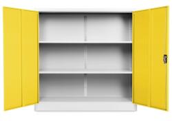 Rauman Dulap metalic universal mediu 120 x 40 x 120 cm, încuietoare cilindrică, galben - ral 1023 Dulap arhivare