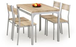 Halmar Set de sufragerie Malcolm 4+1, stejar sonoma / argintiu (V-CH-MALCOLM-ZESTAW-)