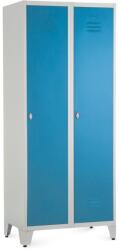 Rauman Dulap metalic, 80 x 50 x 191, 5 cm, picioare reglabile, încuietoare pentru lacăt, albastru - ral 5012