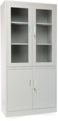 Rauman Dulap metalic universal cu uși despicate, 90 x 40 x 185 cm, încuietoare cu cilindru, gri deschis - ral 7035 (C11-1) Dulap arhivare