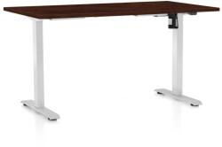 Rauman Masă înălțime reglabilă OfficeTech A, 140 x 80 cm, picioare albe, wenge