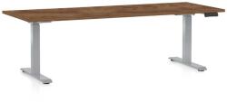 Rauman Masă înălțime reglabilă OfficeTech D, 200 x 80 cm, picioare gri, stejar silverjack