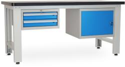 Rauman Masa atelier Solid MDF-21, 180 cm, 2 cutii suspendate, negru
