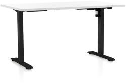 Rauman Masa inaltime reglabila OfficeTech A, 140 x 80 cm, bază neagră, alb