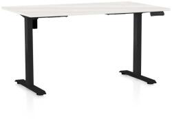 Rauman Masă înălțime reglabilă OfficeTech B, 140 x 80 cm, picioare negre, frasin alb