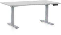Rauman Masa inaltime reglabila OfficeTech D, 140 x 80 cm, bază gri, gri deschis