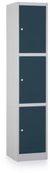 Rauman Dulap metalic - 3 cutii, 38 x 45 x 185 cm, broasca cilindrica, antracit - ral 7016