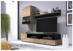 Halmar Set mobilier living Aise, stejar lefkas / negru (V-PL-SNAP-LEFKAS)