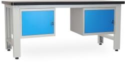 Rauman Masa atelier Solid MDF-11, 210 cm, 2 cutii suspendate, negru