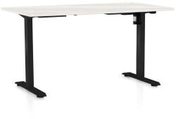 Rauman Masă înălțime reglabilă OfficeTech A, 120 x 80 cm, picioare negre, frasin alb