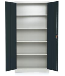 Rauman Dulap metalic universal, 90 x 40 x 185 cm, inchidere cilindrica, antracit - ral 7016 - rauman24 - 1 490,00 RON Dulap arhivare