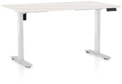 Rauman Masă înălțime reglabilă OfficeTech B, 120 x 80 cm, picioare albe, frasin alb