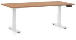 Rauman Masa inaltime reglabila OfficeTech C, 160 x 80 cm, bază albă, fag