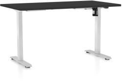 Rauman Masa inaltime reglabila OfficeTech A, 140 x 80 cm, bază albă, negru