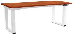 Rauman Masă înălțime reglabilă OfficeTech Strong 180 x 80 cm, picioare albe, cireș