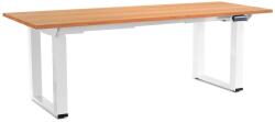 Rauman Masă înălțime reglabilă OfficeTech Strong 200 x 80 cm, picioare albe, fag