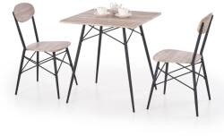 Halmar Set de sufragerie Kabir 2+1, stejar san remo / negru (V-CH-KABIR_KWADRAT-Z)