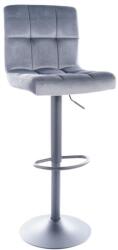 Signal Scaun de bar Amo Velvet, gri (C105VCSZ)