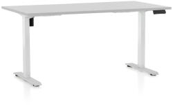 Rauman Masa inaltime reglabila OfficeTech B, 160 x 80 cm, bază albă, gri deschis