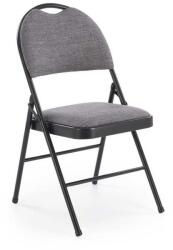 Halmar Scaun pliabil Dover, gri / negru (V-CH-K/566-KR-CZARNY/POPIEL)