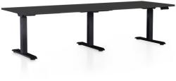 Rauman Masa inaltime reglabila OfficeTech Long, 240 x 80 cm, bază neagră, negru
