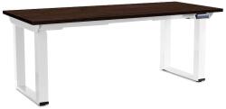 Rauman Masă înălțime reglabilă OfficeTech Strong 180 x 80 cm, picioare albe, wenge