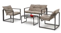 Halmar Set de gradina Shark - 4 locuri, bej/negru (V-CH-SHARK-ZESTAW)