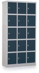 Rauman Dulap metalic - 15 cutii, 90 x 40 x 185 cm, blocare cu rotire, antracit - ral 7016