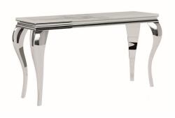 SIGNAL MEBLE Masa de bucaterie Prince II 150 x 90 cm, marmura/argint (PRINCECBCH150)