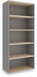 Rauman Dulap înalt SimpleOffice 80 x 40 x 180 cm, stejar deschis / gri Dulap arhivare