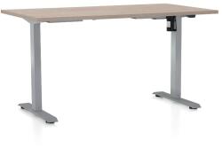 Rauman Masa inaltime reglabila OfficeTech A, 120 x 80 cm, bază gri, stejar