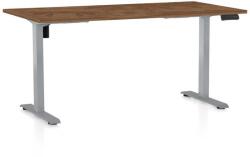 Rauman Masă înălțime reglabilă OfficeTech B, 160 x 80 cm, picioare gri, stejar silverjack