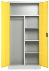 Rauman Dulap metalic, 90 x 45 x 185 cm, încuietoare cu cilindru, galben - ral 1023