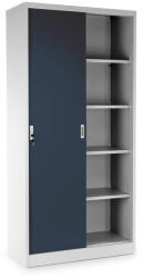 Rauman Dulap metalic universal cu uși glisante 90 x 40 x 185 cm, încuietoare cilindrică, antracit - ral 7016 Dulap arhivare