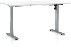 Rauman Masa inaltime reglabila OfficeTech A, 140 x 80 cm, bază gri, alb