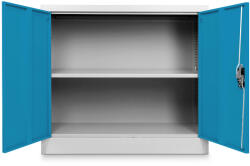 Rauman Dulap metalic universal jos 90 x 40 x 80 cm, încuietoare cilindrică, albastru - ral 5012 Dulap arhivare