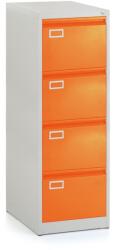 Rauman Dosar metalic A4 - 4 sertare, 45, 5 x 62 x 132 cm, incuietoare cilindrica, portocaliu - ral 2004 Dulap arhivare