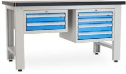 Rauman Masa de atelier Solid MDF-24, 150 cm, 2 cutii suspendate, negru