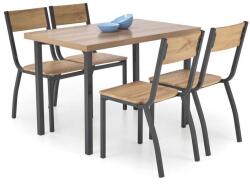 Halmar Set masă și scaune Graham 4+1, lemn natural / negru (V-CH-MILTON-ZESTAW)