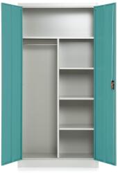 Rauman Dulap metalic, 90 x 45 x 185 cm, încuietoare cu cilindru, verde - ral 6033