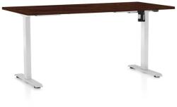 Rauman Masă înălțime reglabilă OfficeTech A, 160 x 80 cm, picioare albe, wenge