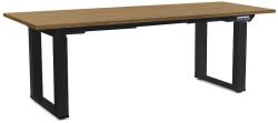 Rauman Masă înălțime reglabilă OfficeTech Strong 200 x 80 cm, picioare negre, stejar piatra