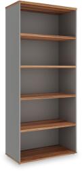 Rauman Dulap înalt SimpleOffice 80 x 40 x 180 cm, nuc / gri Dulap arhivare